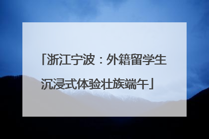 浙江宁波：外籍留学生沉浸式体验壮族端午