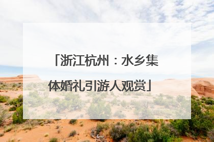 浙江杭州：水乡集体婚礼引游人观赏