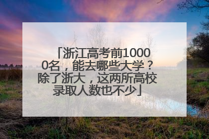 浙江高考前10000名，能去哪些大学？除了浙大，这两所高校录取人数也不少