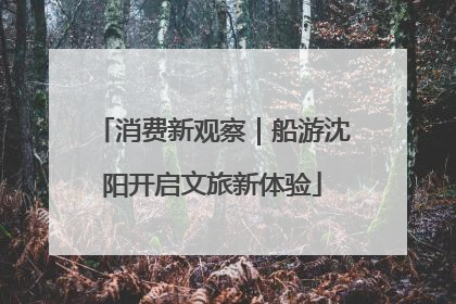 消费新观察｜船游沈阳开启文旅新体验