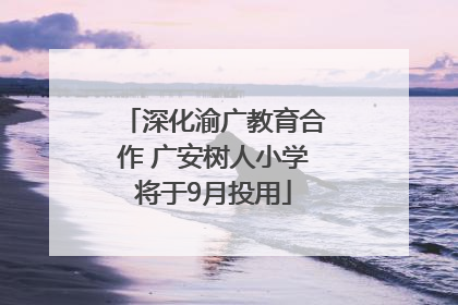 深化渝广教育合作 广安树人小学将于9月投用