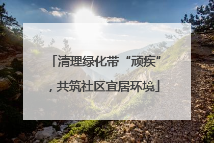 清理绿化带“顽疾”，共筑社区宜居环境