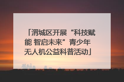 渭城区开展“科技赋能 智启未来”青少年无人机公益科普活动