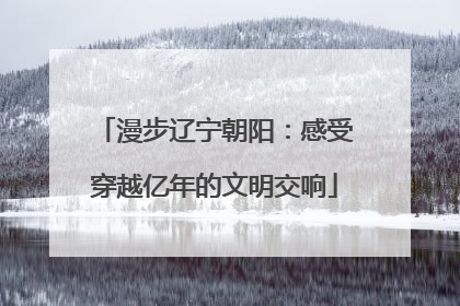 漫步辽宁朝阳：感受穿越亿年的文明交响