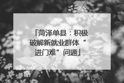 菏泽单县：积极破解新就业群体“进门难”问题