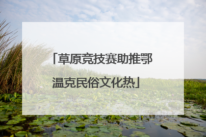 草原竞技赛助推鄂温克民俗文化热