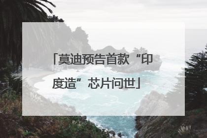 莫迪预告首款“印度造”芯片问世