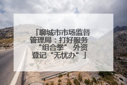 聊城市市场监督管理局：打好服务“组合拳” 外资登记“无忧办”