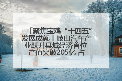 聚焦宝鸡“十四五”发展成就丨岐山汽车产业跃升县域经济首位 产值突破205亿 占规上工业75%