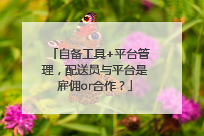 自备工具+平台管理，配送员与平台是雇佣or合作？