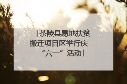 茶陵县易地扶贫搬迁项目区举行庆“六一”活动