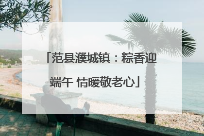 范县濮城镇：粽香迎端午 情暖敬老心