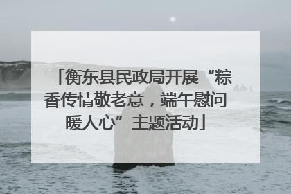 衡东县民政局开展“粽香传情敬老意，端午慰问暖人心”主题活动