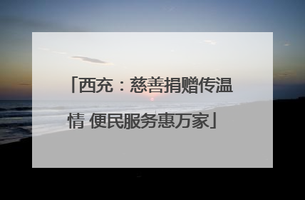 西充：慈善捐赠传温情 便民服务惠万家