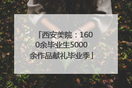 西安美院：1600余毕业生5000余作品献礼毕业季