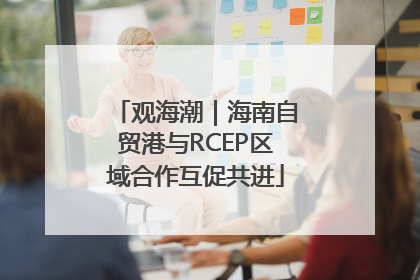 观海潮｜海南自贸港与RCEP区域合作互促共进