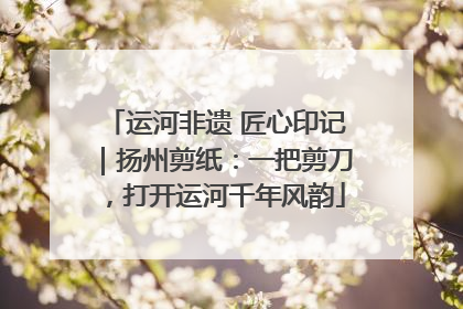 运河非遗 匠心印记｜扬州剪纸：一把剪刀，打开运河千年风韵