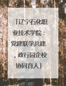 辽宁石化职业技术学院：党建联学共建，政行园企校协同育人