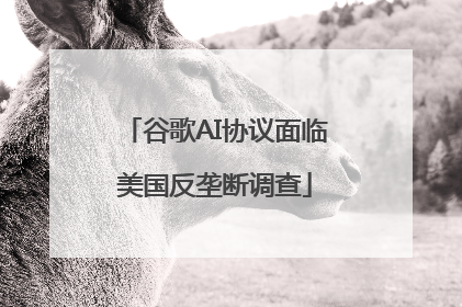 谷歌AI协议面临美国反垄断调查