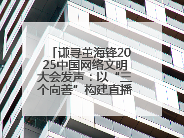 谦寻董海锋2025中国网络文明大会发声：以“三个向善”构建直播电商善意长河