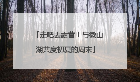 走吧去露营！与微山湖共度初夏的周末