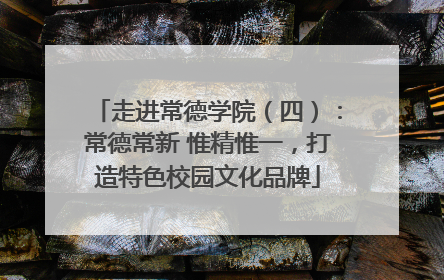 走进常德学院（四）：常德常新 惟精惟一，打造特色校园文化品牌