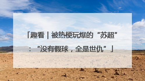 趣看｜被热梗玩爆的“苏超”：“没有假球，全是世仇”