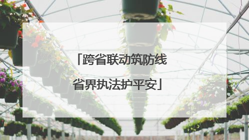 跨省联动筑防线 省界执法护平安