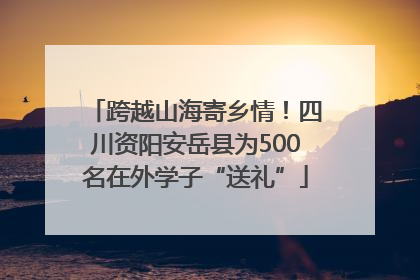 跨越山海寄乡情！四川资阳安岳县为500名在外学子“送礼”