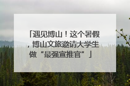 遇见博山！这个暑假，博山文旅邀请大学生做“最强宣推官”