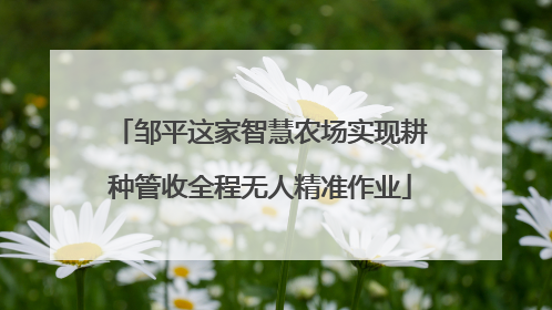 邹平这家智慧农场实现耕种管收全程无人精准作业