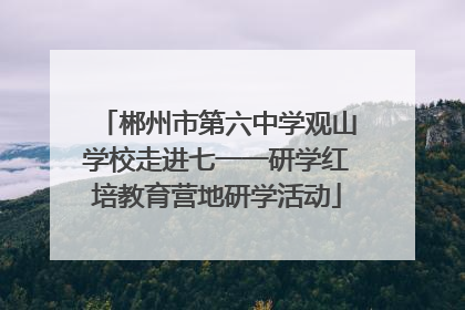 郴州市第六中学观山学校走进七一一研学红培教育营地研学活动