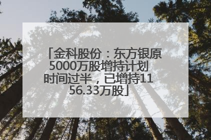 金科股份：东方银原5000万股增持计划时间过半，已增持1156.33万股