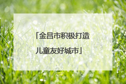 金昌市积极打造儿童友好城市