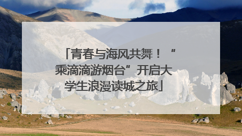 青春与海风共舞！“乘滴滴游烟台”开启大学生浪漫读城之旅