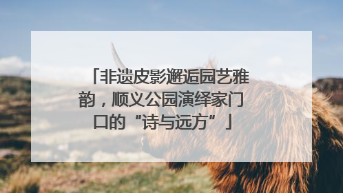 非遗皮影邂逅园艺雅韵，顺义公园演绎家门口的“诗与远方”