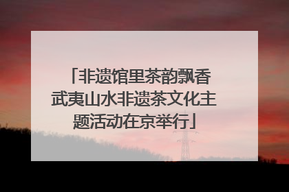 非遗馆里茶韵飘香 武夷山水非遗茶文化主题活动在京举行