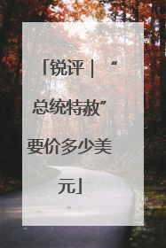 锐评｜“总统特赦”要价多少美元
