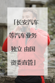 长安汽车等汽车业务独立 由国资委直管