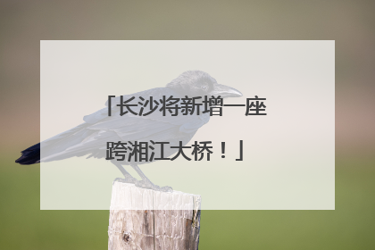 长沙将新增一座跨湘江大桥！