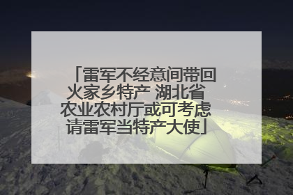 雷军不经意间带回火家乡特产 湖北省农业农村厅或可考虑请雷军当特产大使