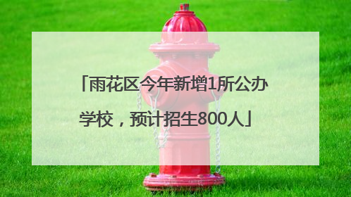 雨花区今年新增1所公办学校，预计招生800人