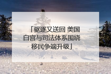 驱逐又送回 美国白宫与司法体系围绕移民争端升级