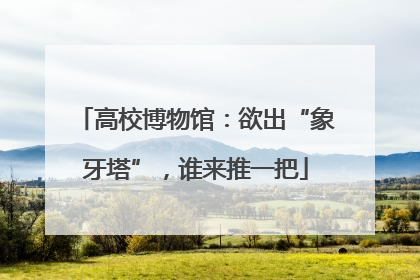 高校博物馆：欲出“象牙塔”，谁来推一把