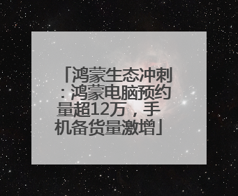 鸿蒙生态冲刺：鸿蒙电脑预约量超12万，手机备货量激增