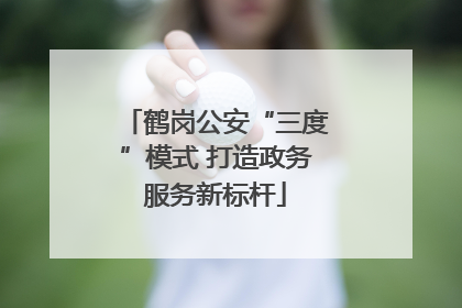鹤岗公安“三度”模式 打造政务服务新标杆