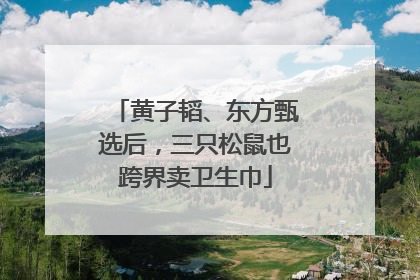 黄子韬、东方甄选后，三只松鼠也跨界卖卫生巾