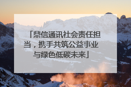 鼎信通讯社会责任担当，携手共筑公益事业与绿色低碳未来
