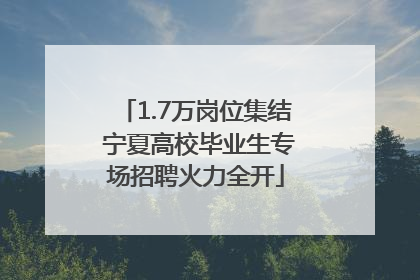 1.7万岗位集结 宁夏高校毕业生专场招聘火力全开