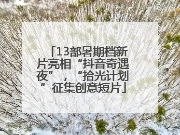 13部暑期档新片亮相“抖音奇遇夜”，“拾光计划”征集创意短片